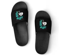 Pantofole da uomo a forma di cuore per assistente medico, pantofole da bagno per doccia, sandali, Stile:, 39.5 EU