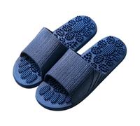 Pantofole da uomo, aperte, da uomo, con sandali massaggianti, per massaggio ai piedi, antiscivolo, con agopressione, traspiranti, comode e leggere, Blu scuro, 42 EU