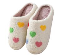 Pantofole da uomo chiuse, foderate, in lana, da uomo, invernali, con suola solida, imbottite, per Halloween, graziose pantofole in feltro, in morbido cotone, mimetico, 38 EU