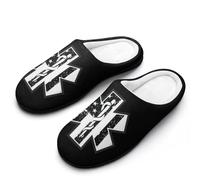 Pantofole da uomo con bandiera degli Stati Uniti con stella della vita EMS, per interni ed esterni, con suola in gomma, Stile:, 39 2/3 EU