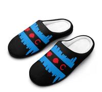 Pantofole da uomo con bandiera di Chicago, per interni ed esterni, con suola in gomma, Stile:, 43 1/3 EU