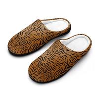 Pantofole da uomo con stampa animalier tigre, per interni ed esterni, con suola in gomma, Stile:, 43 1/3 EU