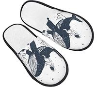 Pantofole Da Uomo Donna Astronauta E Balena Tra Le Nuvole Ciabatte Invernali Comoda Ciabatte Da Casa Comode Scarpe Da Casa Per Viaggiare Invernale Interno M