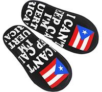 Pantofole Da Uomo Donna Non Riesco A Stare Calmo, Sono Portoricano Scarpe Da Casa Antiscivolo Ciabatte Da Casa Comode Ciabatte Invernali Per Hotel Interno All'Aperto M