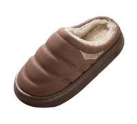 Pantofole da uomo e da donna per la primavera e l'autunno e l'inverno per la casa in casa in peluche spesso morbido antiscivolo silenzioso caldo avvolto punta coppia stesso stile peluche cotone
