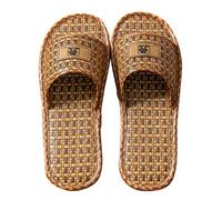 Pantofole da uomo estive in lino, sandali di paglia, unisex, comode, aperte, traspiranti, leggere, piatte, antiscivolo, casual, estive, d, 40 EU