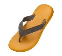 Pantofole da uomo estive, pantofole da uomo, estive, antiscivolo, unisex, con suola spessa, senior Sense of Summer, infradito, abbigliamento esterno femminile, antiscivolo da spiaggia, giallo., 39 EU