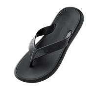 Pantofole da uomo estive, pantofole da uomo, estive, antiscivolo, unisex, con suola spessa, senior Sense of Summer, infradito, abbigliamento esterno femminile, antiscivolo da spiaggia, Nero , 41 EU