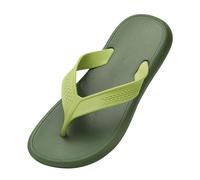 Pantofole da uomo estive, pantofole da uomo, estive, antiscivolo, unisex, con suola spessa, senior Sense of Summer, infradito, abbigliamento esterno femminile, antiscivolo da spiaggia, verde, 39 EU