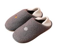 Pantofole da uomo foderate in peluche Sherpa, pantofole da interno in peluche, grigie, calde, suola antiscivolo con comfort in memory foam, ideali per il relax invernale a casa, Grigio, 50