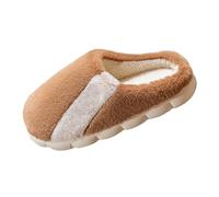 Pantofole da uomo per primavera, autunno e inverno, morbide, per interni, non calde, in cotone felpato, Marrone, 39 1/3 EU