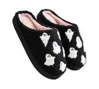Pantofole di Halloween, pantofole divertenti, pantofole fantasma morbide | Pantofole antiscivolo per camera da letto, accessori invernali per la casa per le vacanze di compleanno, 42 IT, 41 EU