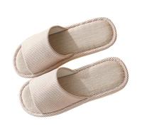 Pantofole di Lino Cotone Casual Confortevole, Ciabatte Donna Uomo Estive, Slipper di Lino Antiscivolo, Pantofole Interno Scarpe da Casa Eleganti, Ciabatte da Camera Casa