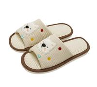 Pantofole di Lino Cotone Casual Confortevole, Ciabatte Donna Uomo Estive, Slipper di Lino Antiscivolo, Pantofole Interno Scarpe da Casa Eleganti, Ciabatte da Camera Casa