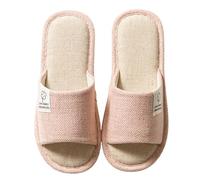 Pantofole di Lino Cotone Casual Confortevole, Ciabatte Donna Uomo Estive, Slipper di Lino Antiscivolo, Pantofole Interno Scarpe da Casa Eleganti, Ciabatte da Camera Casa