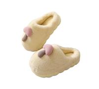 Pantofole di peluche a forma di fungo 3D del fumetto Pantofole | Comode scarpe da camera da letto for coppie for interni invernali foderate for donne e uomini