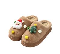 Pantofole di Peluche con Punta Chiusa con Pupazzi di Neve di Natale, Scivoli di Cotone Indoor Invernali