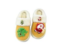 Pantofole di Peluche con Punta Chiusa con Pupazzi di Neve di Natale, Scivoli di Cotone Indoor Invernali