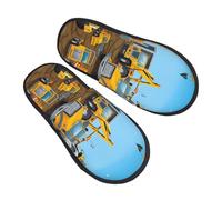 Pantofole Different Construction Site Vehicles Print Scarpe Da Casa Leggero Unisex Ciabatte Per Ospiti Invernali Bagno L