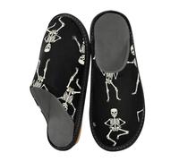 Pantofole divertenti con scheletri danzanti per uomini e donne, giorno dei morti, pantofole da casa per interni, scarpe da casa, camera da letto, scarpe da viaggio, Multi, 38/39 EU