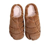Pantofole divertenti in pile con conchas di Natale, calde scarpe da interno | Design messicano concha pane, in pile felpato, antiscivolo, unisex, taglia 36-40, per le feste invernali