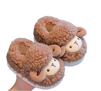 Pantofole divertenti per bambine, invernali, calde, foderate in pile, con copertura del tallone, per attività all'aperto, Caff, 30 EU