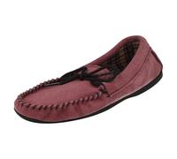 Pantofole Donna Bella Mocassino Slip On in Pelle Camel e Heather