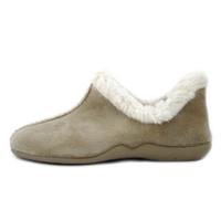Pantofole Donna Chiuse Invernali Profumate Tessuto Beige Antiscivolo CINZIA SOFT