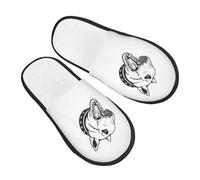 Pantofole Donna Dog With Scars Calde Ciabatte Donna Pelose Morbida Pantofole da Casa Interne Inverno L