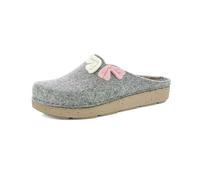 inblu Pantofole Donna Ecofriends con Applicazione a Fiore, Materiale Riciclato, Tacco 3,5 cm, Argento, 40 EU