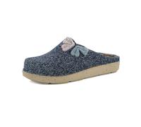 Inblu Pantofole per donna ED000028 in lana cotta Avio