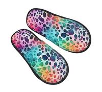 Pantofole Donna Giraffe Print Rainbow Tiger Skin Comode Ciabatte Pelose Calde Unisex Pantofole da Casa Casa Uomo L