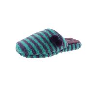 Pantofole Donna Invernale Chiuse a Righe, in Microfibra, TPR Rinfozata, Ciabatta da Casa