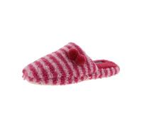 Pantofole Donna Invernale Chiuse a Righe, in Microfibra, TPR Rinfozata, Ciabatta da Casa