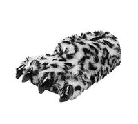 Pantofole Donna Invernali, Ciabatte in Lana Cotta per Casa, Artigianato Sostenibile Pantofole da casa morbide in Cotone Caldo Pantofole da casa morbide con Leopardato (1-Grey, One Size)