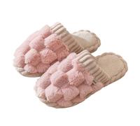 Pantofole Donna Invernali Comode, Pantofole da Donna alla Moda Invernale Calde con Fondo Piatto e Testa Tinta Unita