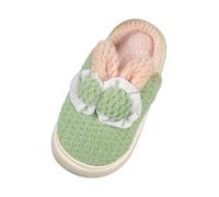 Pantofole donna inverno caldo donna inverno inverno casual peluche cotone drag comodo suola spessa scaldapiedi scarpe casa piatto rotondo cartone animato coniglietto orecchio pantofole scarpe