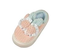 Pantofole donna inverno caldo donna inverno inverno casual peluche cotone drag comodo suola spessa scaldapiedi scarpe casa piatto rotondo cartone animato coniglietto orecchio pantofole scarpe