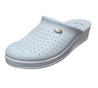 Pantofole donna sanitarie pelle comode ciabatte anatomiche 707 804 Bianco e Blu