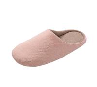 pantofole donna uomo coppie inverno casa caldo cotone pantofole tinta unita uomini donne coppie indoor casa semplice silenzio cotone pantofole scarpe donna estate sandali con zeppa, Colore: rosa., 41