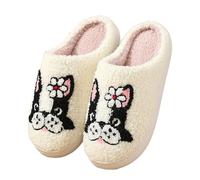 Pantofole donna uomo coppie moda invernale modello cane pantofole in cotone per uomo donna Le stesse comode pantofole calde donna scarpe invernali 39, bianco, 45 EU
