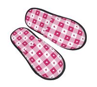 pantofole donna uomo pantofole calde pantofole soffici donna scarpe da casa pantofole camera pantofole rosa scozzesi a forma di cuore pantofole da interno, nero e bianco, 6-8.5 Women/6-8 Men