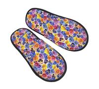 pantofole donna uomo pantofole calde pantofole soffici scarpe da donna scarpe da casa pantofole da camera pantofole da giardino pensieri tricolori pantofole soffici pantofole, Nero , 41/44.5 EU