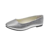 Pantofole e mocassini da donna Mary Jane, scarpe estive a piedi nudi, scarpe antiscivolo per il tempo libero, scarpe primaverili, traspiranti per camminare e indossare tutti i giorni, argento, 37 EU