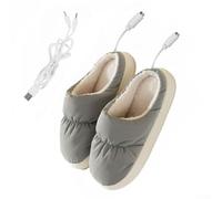 Pantofole elettriche riscaldate progettate per piedi comodi mentre si guarda la TV o si studia (grigio)