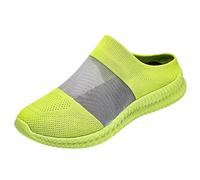 Pantofole estive da donna, chiuse, slip-on, sneaker in rete, verde, 37 EU