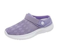 Pantofole estive da donna, comode e traspiranti, antiscivolo, leggere, per camminare, per anziani, con piedi larghi, Lilla, 41 EU