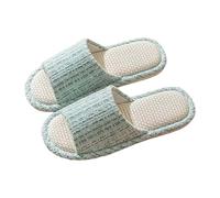 Pantofole estive da donna, in cotone, per la casa, in feltro, per gli ospiti, Blu, 40 EU