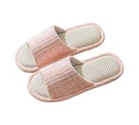 Pantofole estive da donna, in cotone, per la casa, in feltro, per gli ospiti, Colore: rosa., 40 EU