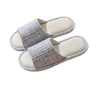 Pantofole estive da donna, in cotone, per la casa, in feltro, per gli ospiti, grigio., 42 EU